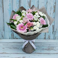 Букет цветов из:  Герберы, Альстромерии и Хризантемы в Джедугхабль