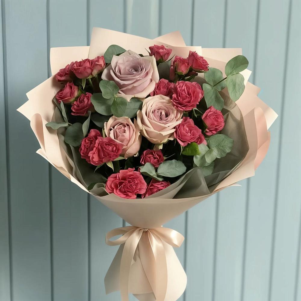 Букет цветов из: Гвоздики и Розы в Джедугхабль