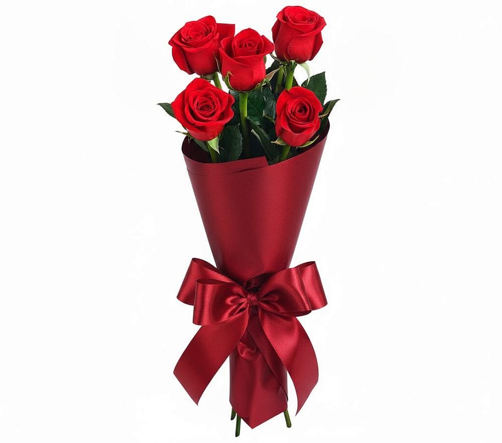Букет 5 Красных роз Эдлесс Лав в Джедугхабль