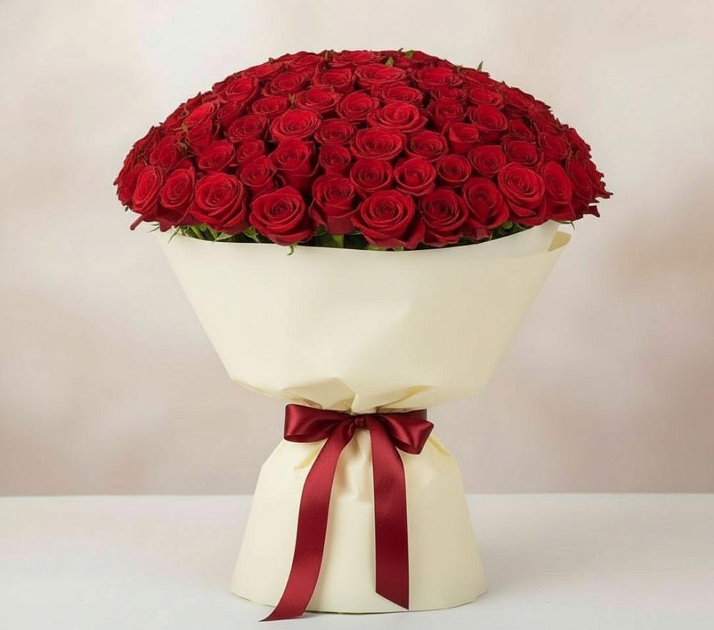Букет 101 Красная роза Милано в Джедугхабль