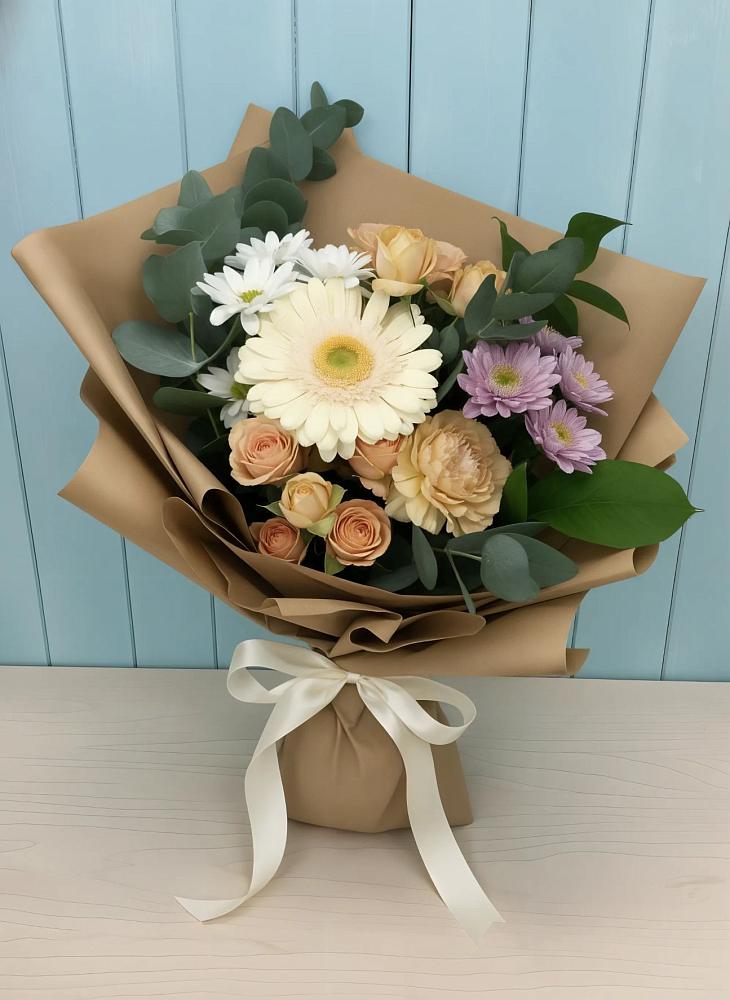 Букет цветов из: Герберы и Хризантемы в Джедугхабль