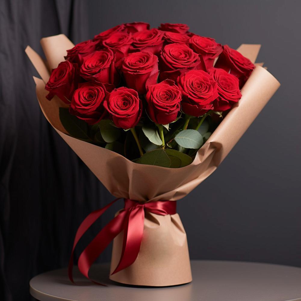 Букет 19 Красных роз Эдлесс Лав в Джедугхабль
