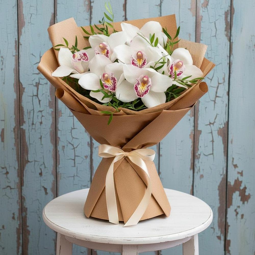 Букет цветов из: Орхидеи и Розы в Джедугхабль