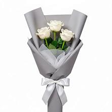 Букет 3 белые розы #REPLACE_PRED# Джедугхабль