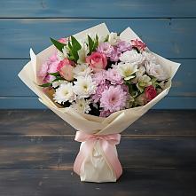 Букет цветов из:  Хризантемы, Альстромерии и Розы в Джедугхабль