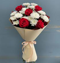 Букет цветов из:  Розы и Хризантемы в Джедугхабль