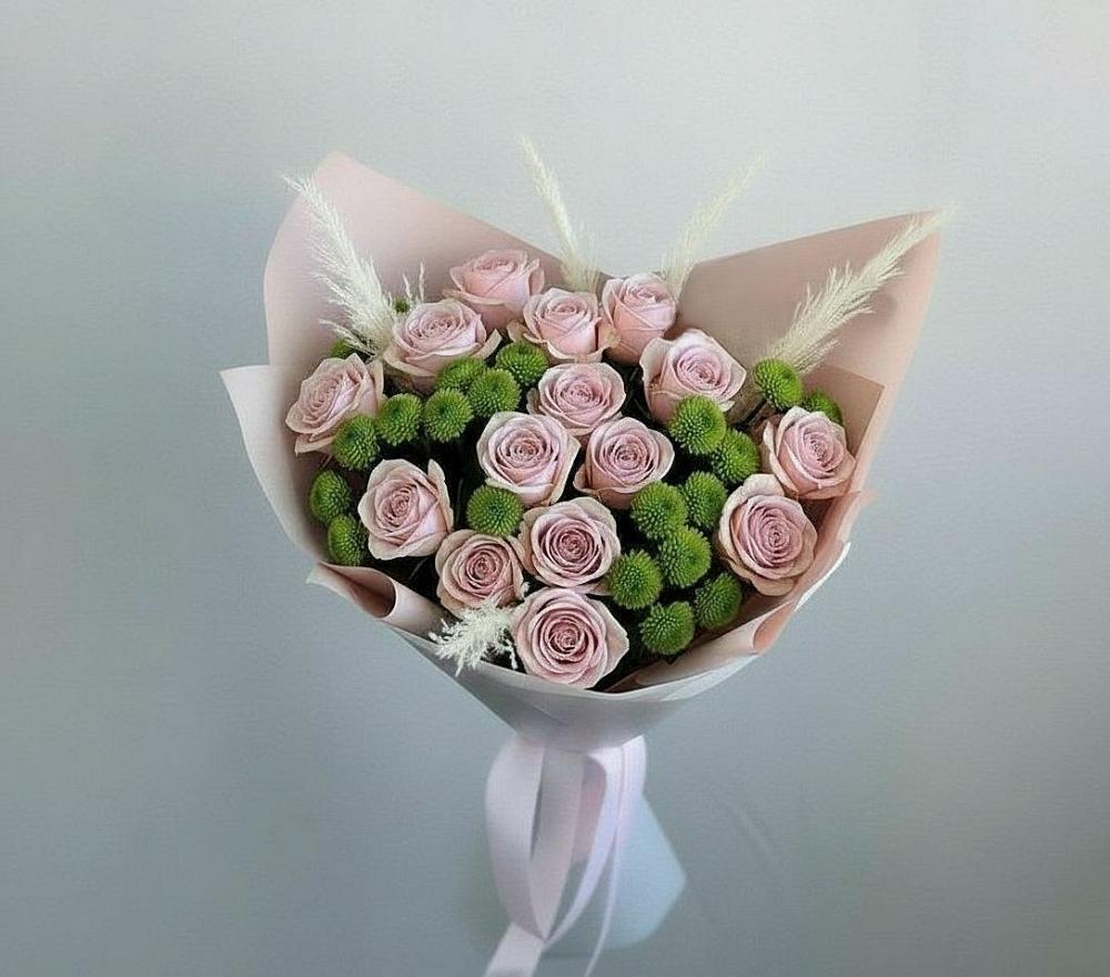 Букет цветов из: Розы и Хризантемы в Джедугхабль