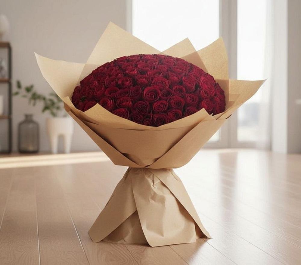 Букет 101 Красная роза в Джедугхабль