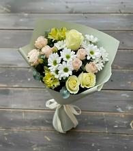 Букет цветов из:  Альстромерии, Розы и Хризантемы в Джедугхабль