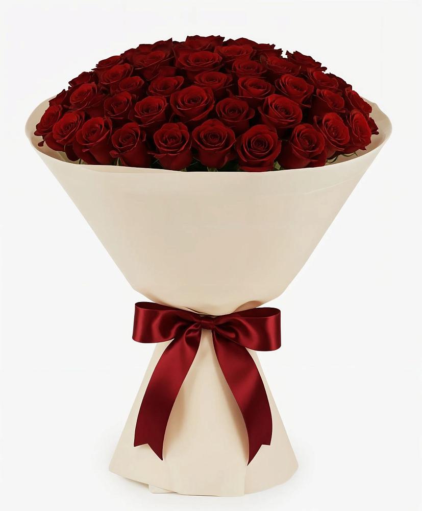 Букет 101 Бордовая роза Блэк Бакарра в Джедугхабль